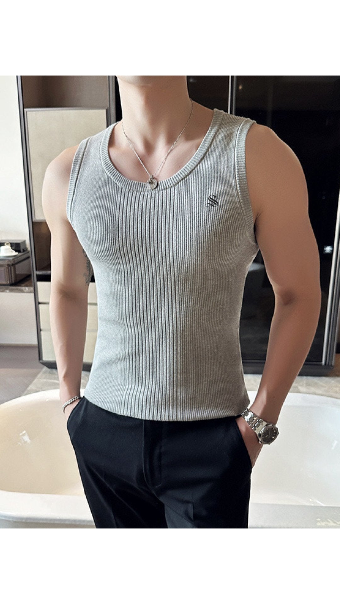 KTD - Tank Top for Men - Sarman Fashion - Wholesale Clothing Fashion Brand for Men from Canada