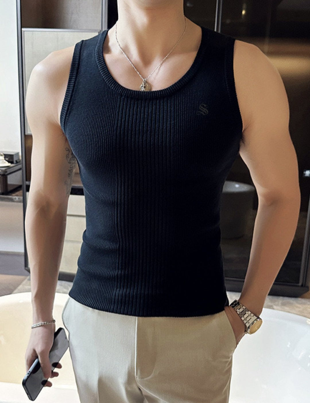 KTD - Tank Top for Men - Sarman Fashion - Wholesale Clothing Fashion Brand for Men from Canada