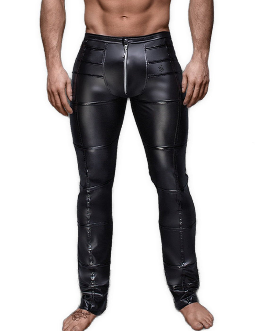 Labana - Black Pu - Leather Pant’s for Men - Sarman Fashion - Wholesale Clothing Fashion Brand for Men from Canada