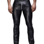 Labana - Black Pu - Leather Pant’s for Men - Sarman Fashion - Wholesale Clothing Fashion Brand for Men from Canada