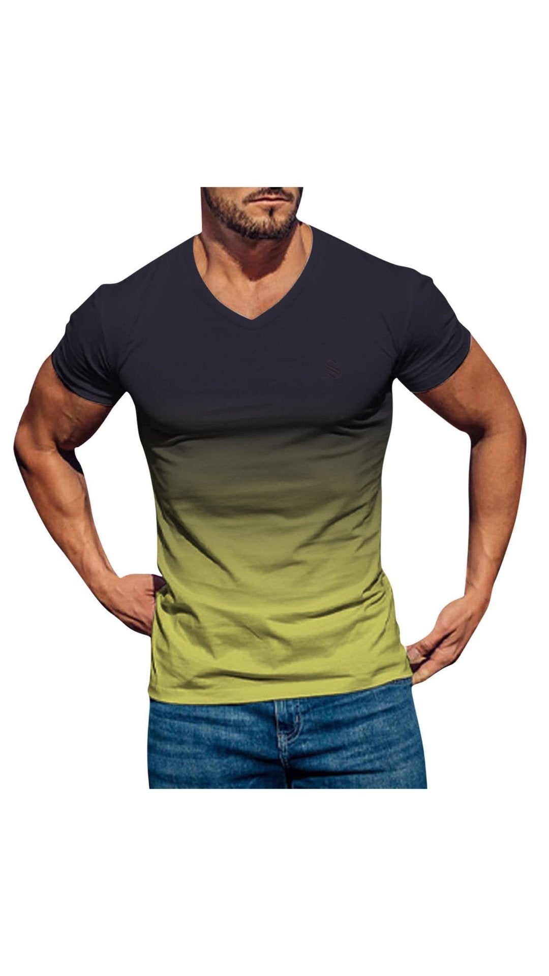 Lambad 2 - V - Neck T - Shirt for Men - Sarman Fashion - Wholesale Clothing Fashion Brand for Men from Canada