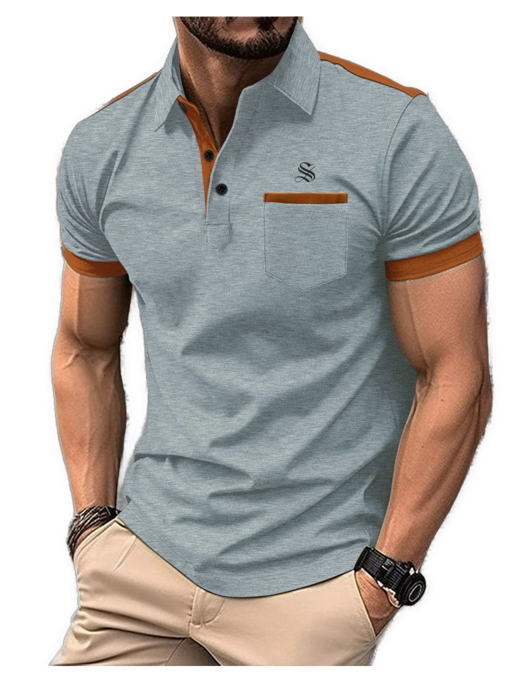 Lanna - Polo Shirt for Men - Sarman Fashion - Wholesale Clothing Fashion Brand for Men from Canada