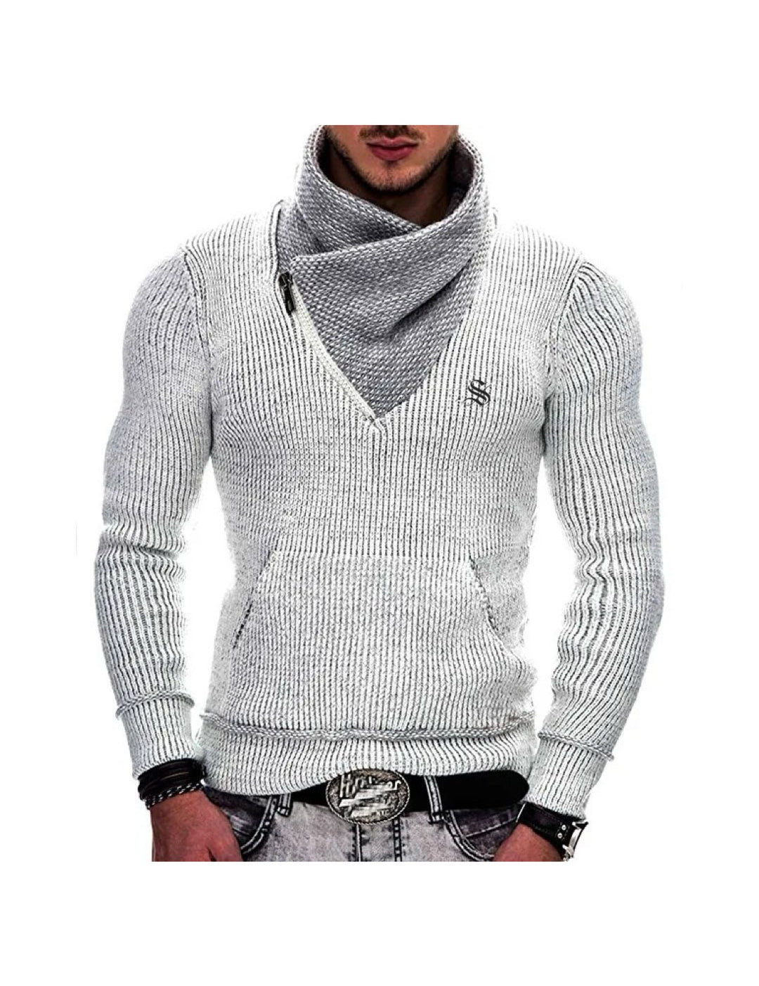 Lavba - High Neck Sweater for Men - Sarman Fashion - Wholesale Clothing Fashion Brand for Men from Canada