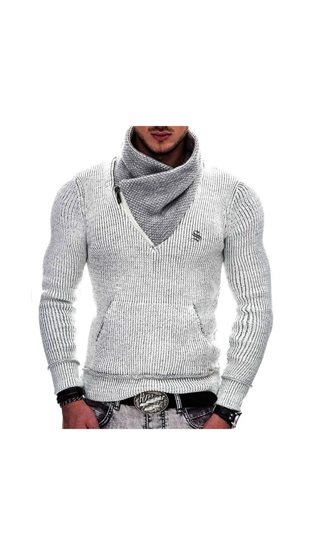 Lavba - High Neck Sweater for Men - Sarman Fashion - Wholesale Clothing Fashion Brand for Men from Canada