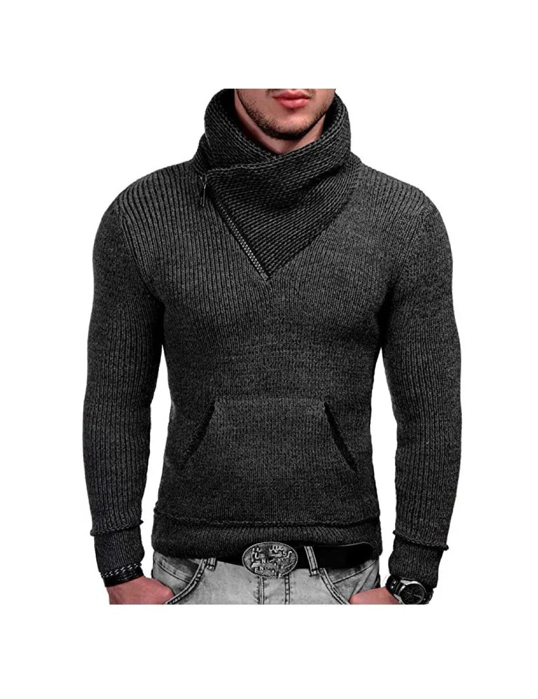 Lavba - High Neck Sweater for Men - Sarman Fashion - Wholesale Clothing Fashion Brand for Men from Canada