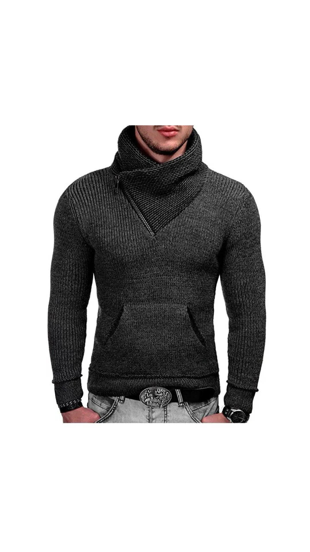 Lavba - High Neck Sweater for Men - Sarman Fashion - Wholesale Clothing Fashion Brand for Men from Canada