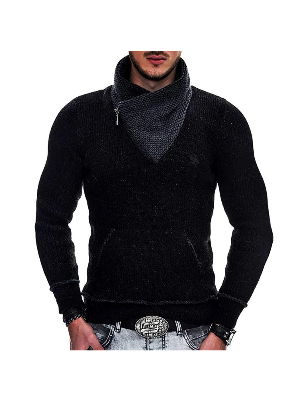 Lavba - High Neck Sweater for Men - Sarman Fashion - Wholesale Clothing Fashion Brand for Men from Canada