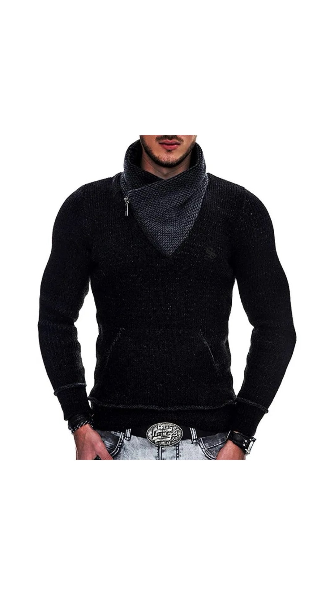 Lavba - High Neck Sweater for Men - Sarman Fashion - Wholesale Clothing Fashion Brand for Men from Canada