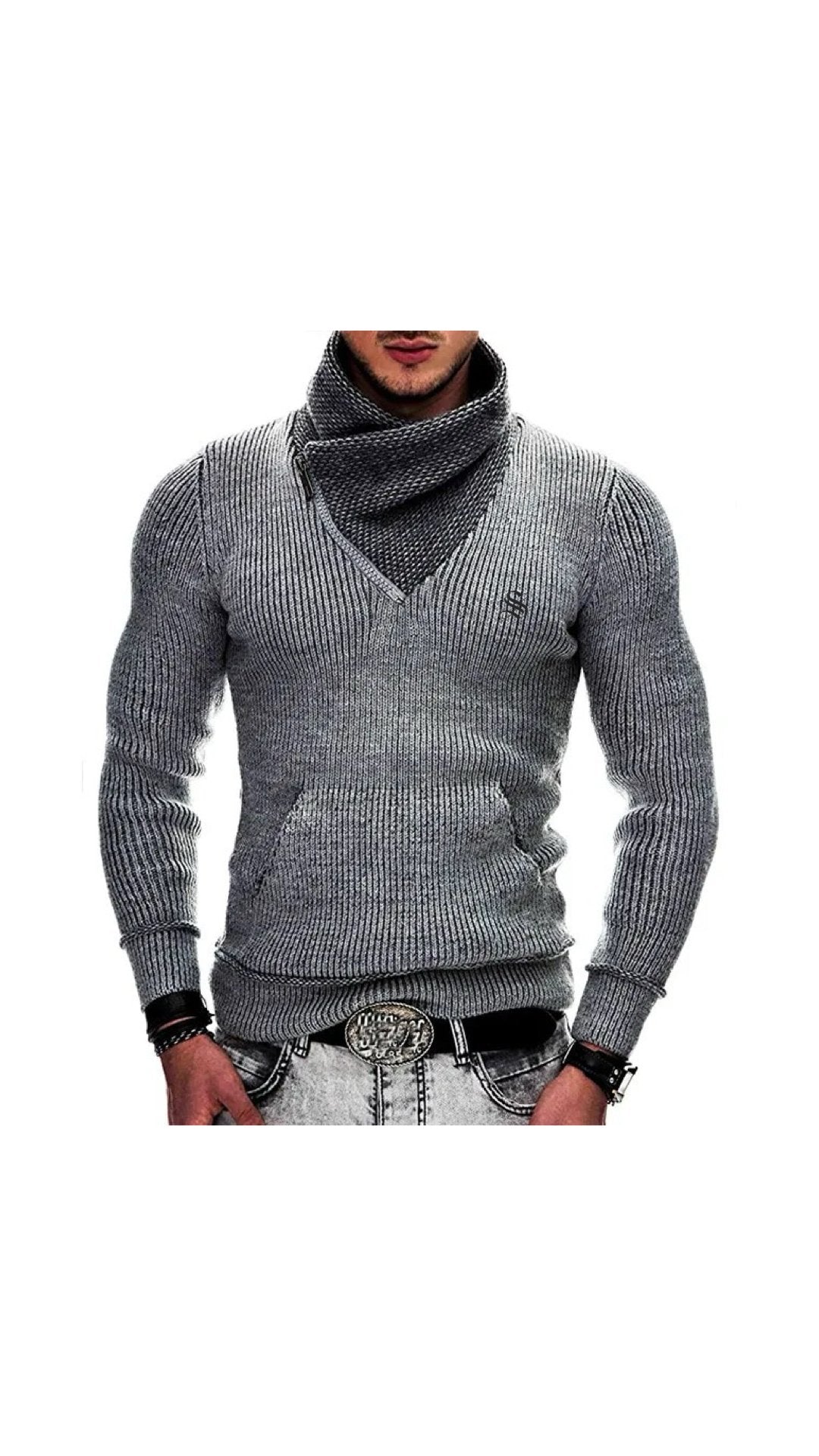 Lavba - High Neck Sweater for Men - Sarman Fashion - Wholesale Clothing Fashion Brand for Men from Canada