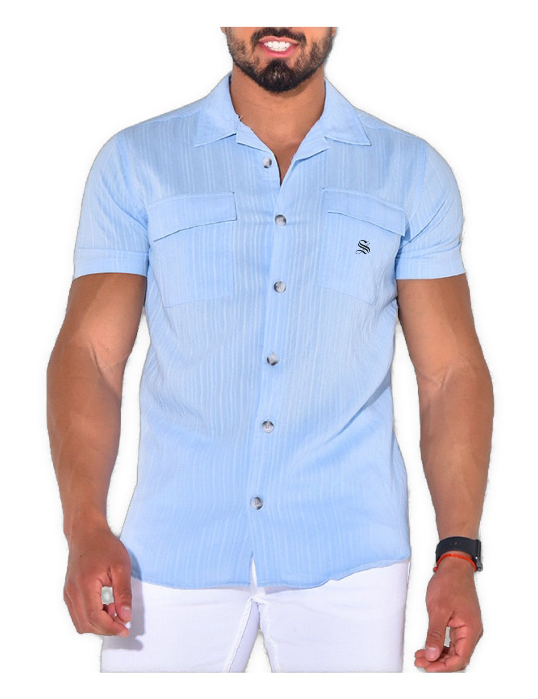 Limbizo - Short Sleeves Shirt for Men - Sarman Fashion - Wholesale Clothing Fashion Brand for Men from Canada