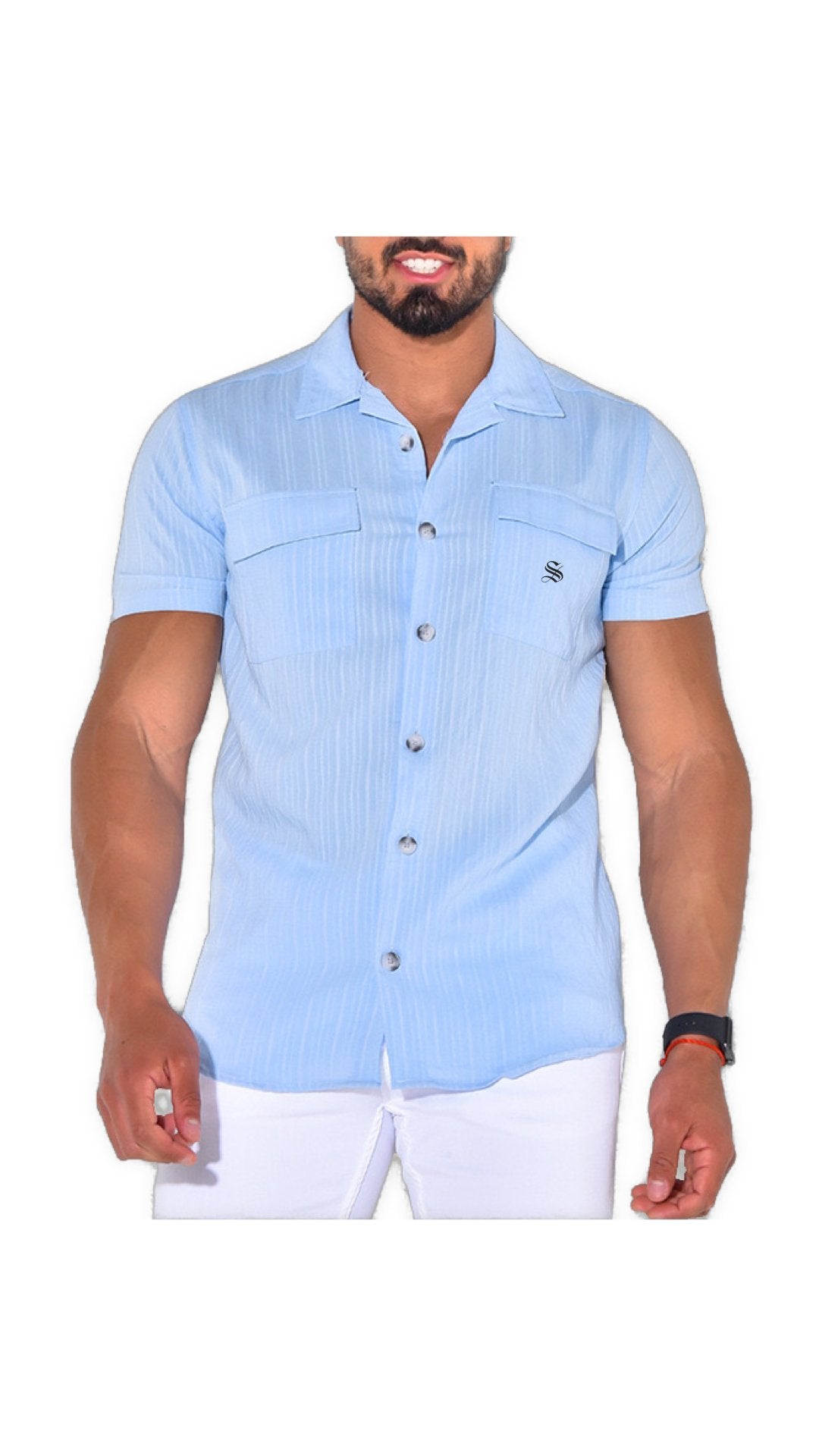 Limbizo - Short Sleeves Shirt for Men - Sarman Fashion - Wholesale Clothing Fashion Brand for Men from Canada