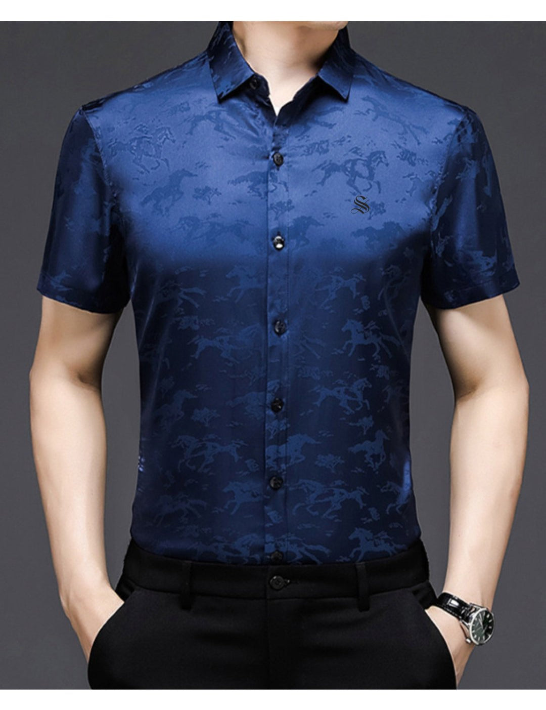 Lohatka - Short Sleeves Shirt for Men - Sarman Fashion - Wholesale Clothing Fashion Brand for Men from Canada