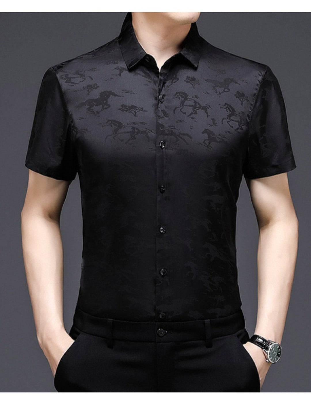 Lohatka - Short Sleeves Shirt for Men - Sarman Fashion - Wholesale Clothing Fashion Brand for Men from Canada