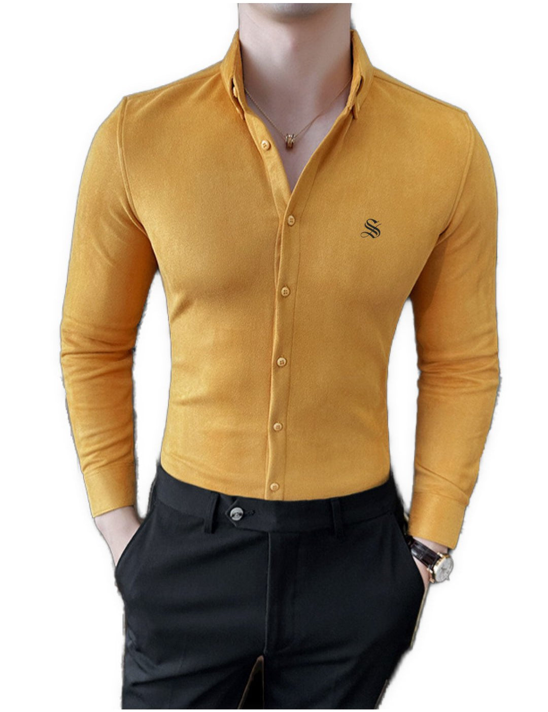 LOOOU - Long Sleeves Shirt for Men - Sarman Fashion - Wholesale Clothing Fashion Brand for Men from Canada