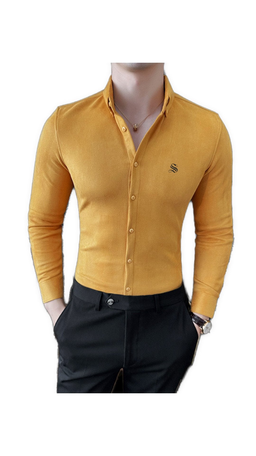 LOOOU - Long Sleeves Shirt for Men - Sarman Fashion - Wholesale Clothing Fashion Brand for Men from Canada