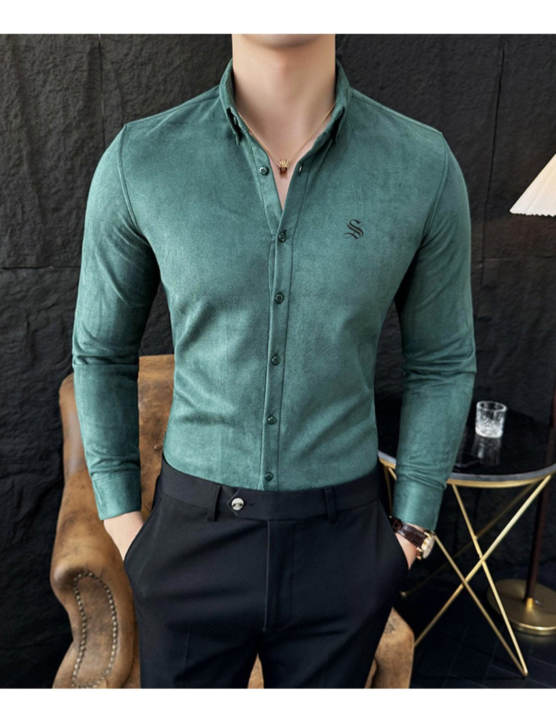 LOOOU - Long Sleeves Shirt for Men - Sarman Fashion - Wholesale Clothing Fashion Brand for Men from Canada