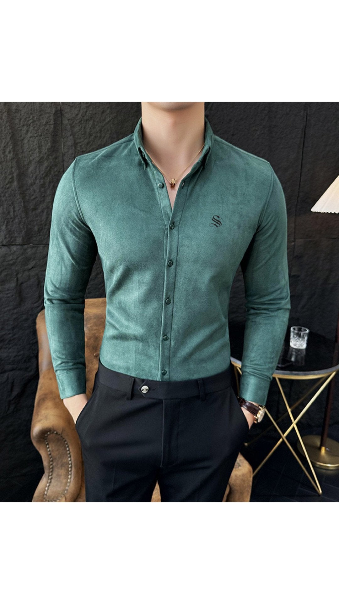 LOOOU - Long Sleeves Shirt for Men - Sarman Fashion - Wholesale Clothing Fashion Brand for Men from Canada