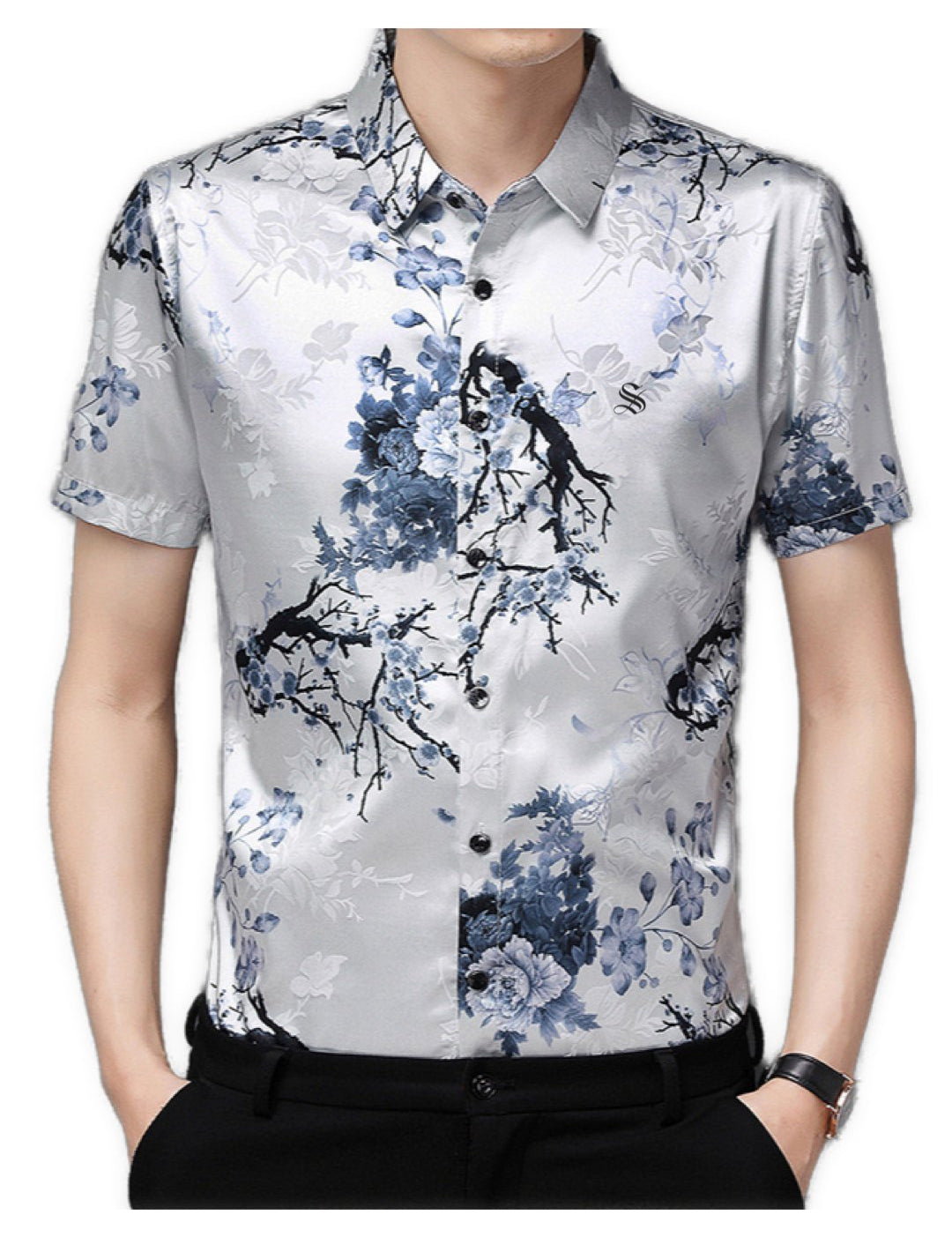 Lukida - Short Sleeves Shirt for Men - Sarman Fashion - Wholesale Clothing Fashion Brand for Men from Canada