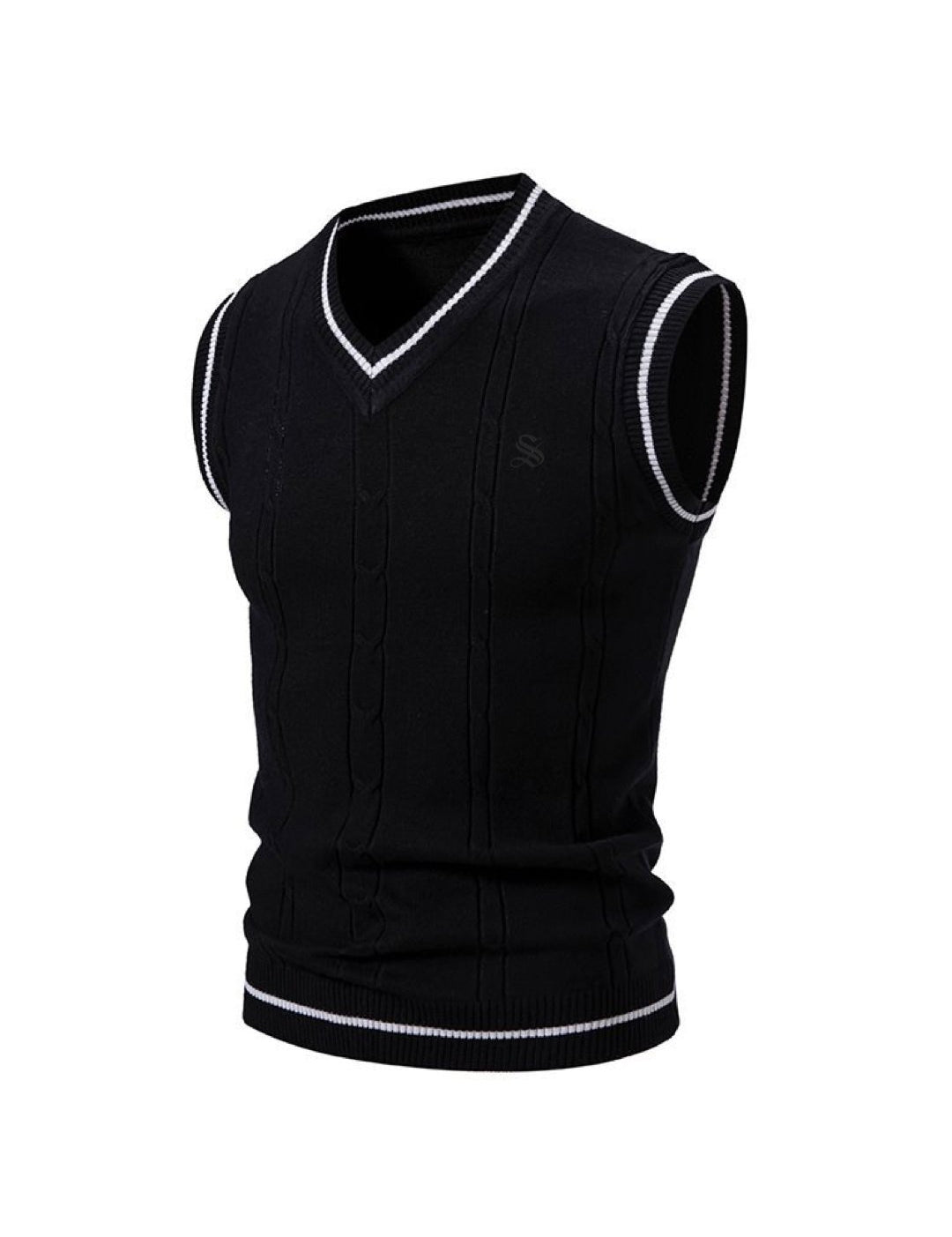 Mazal - Sleeveless Sweater for Men - Sarman Fashion - Wholesale Clothing Fashion Brand for Men from Canada