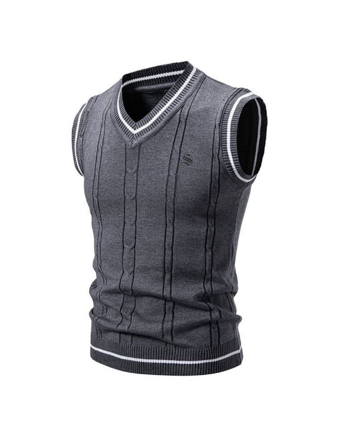 Mazal - Sleeveless Sweater for Men - Sarman Fashion - Wholesale Clothing Fashion Brand for Men from Canada