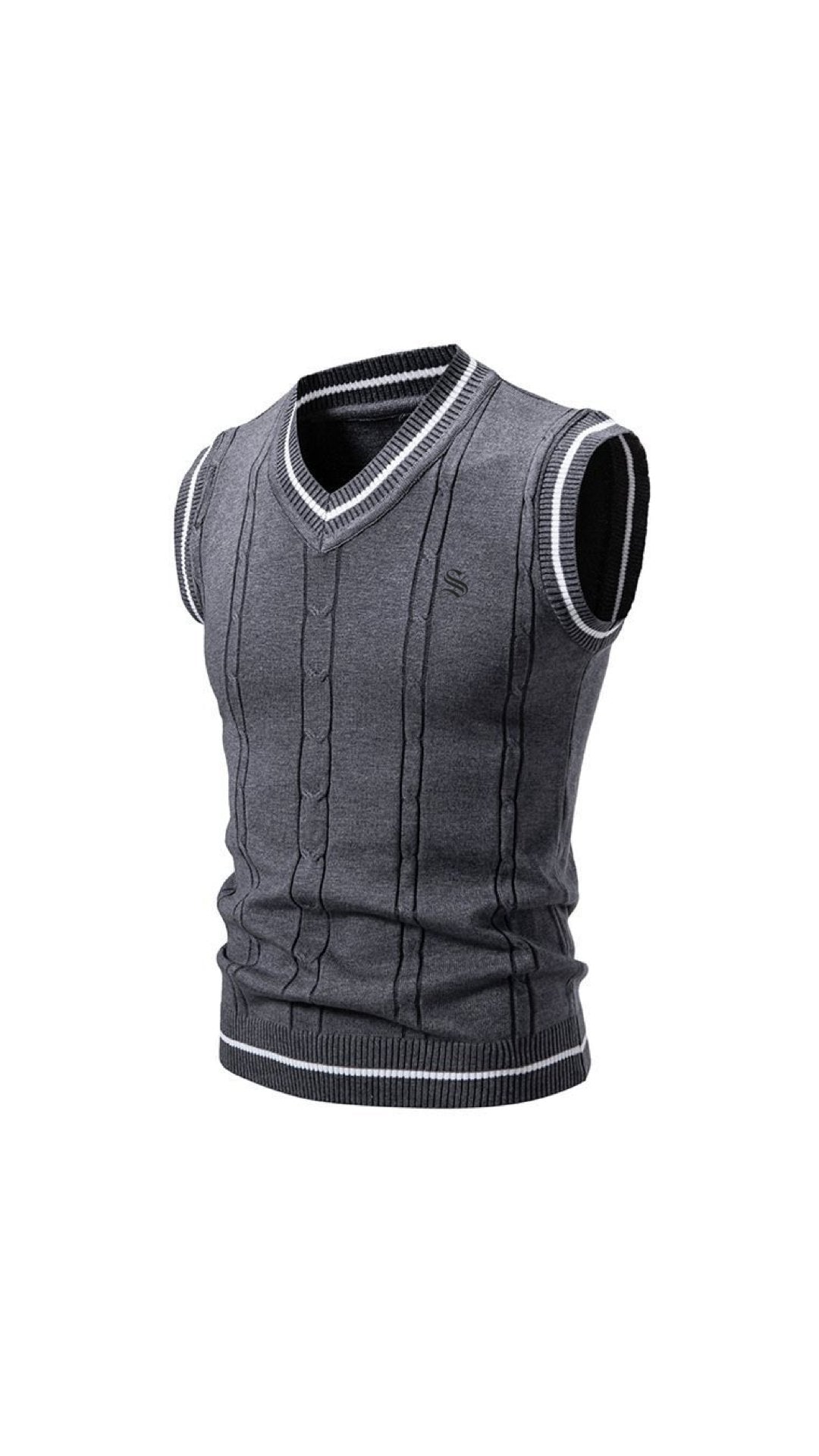 Mazal - Sleeveless Sweater for Men - Sarman Fashion - Wholesale Clothing Fashion Brand for Men from Canada