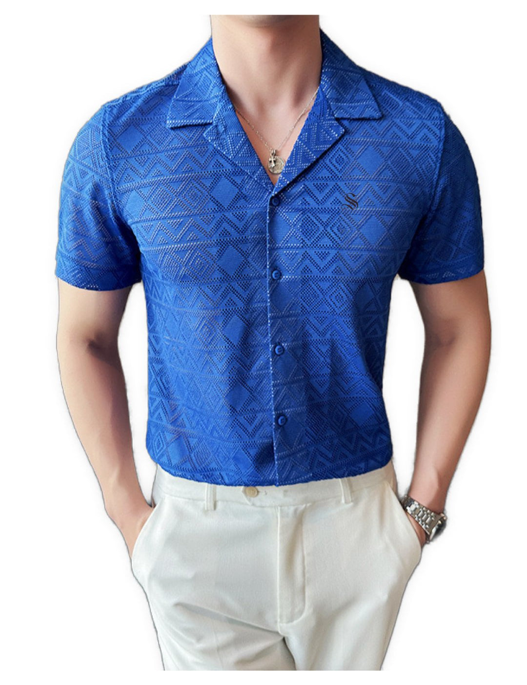 MiamiHipe - Short Sleeves Shirt for Men - Sarman Fashion - Wholesale Clothing Fashion Brand for Men from Canada