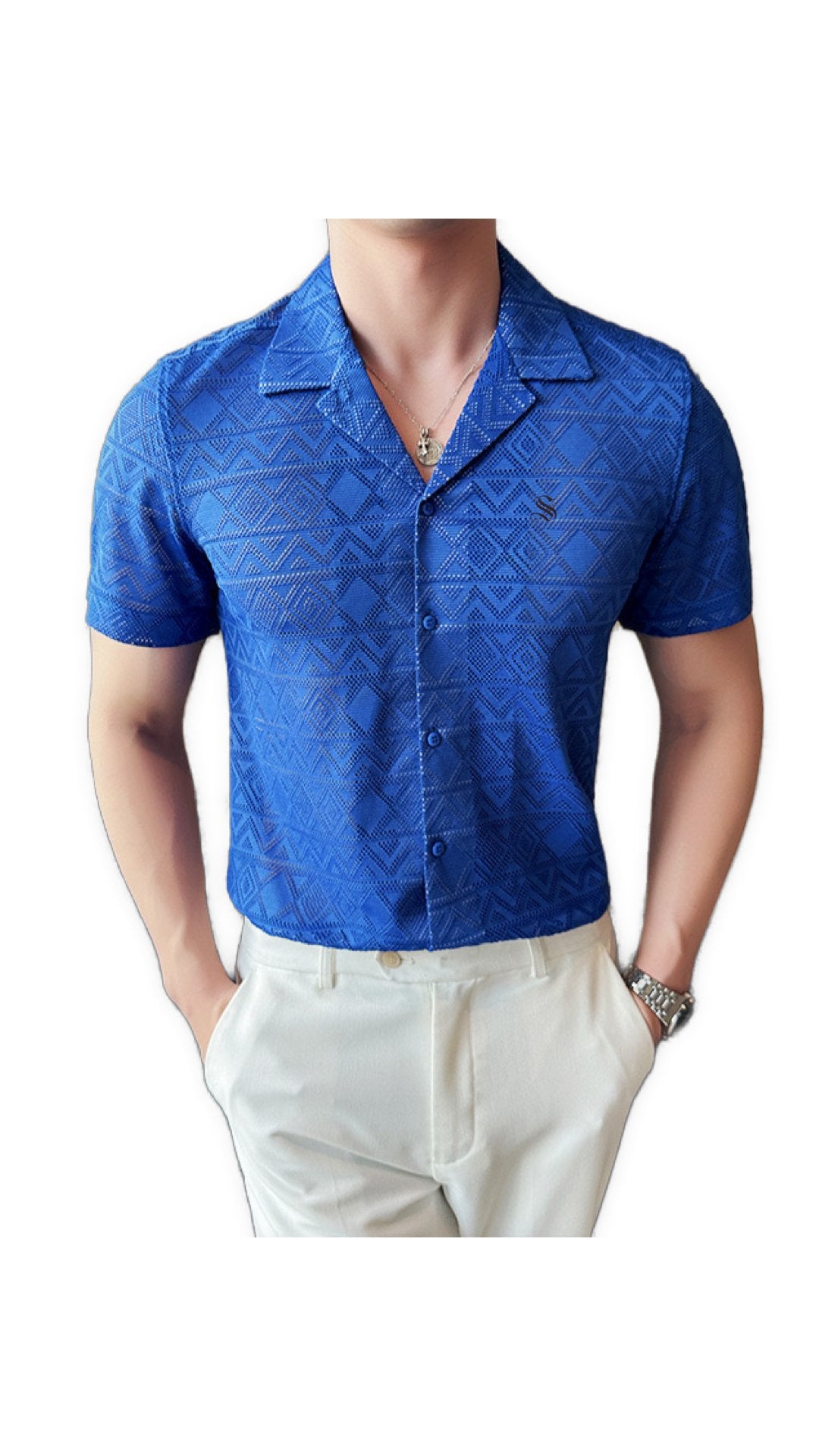 MiamiHipe - Short Sleeves Shirt for Men - Sarman Fashion - Wholesale Clothing Fashion Brand for Men from Canada