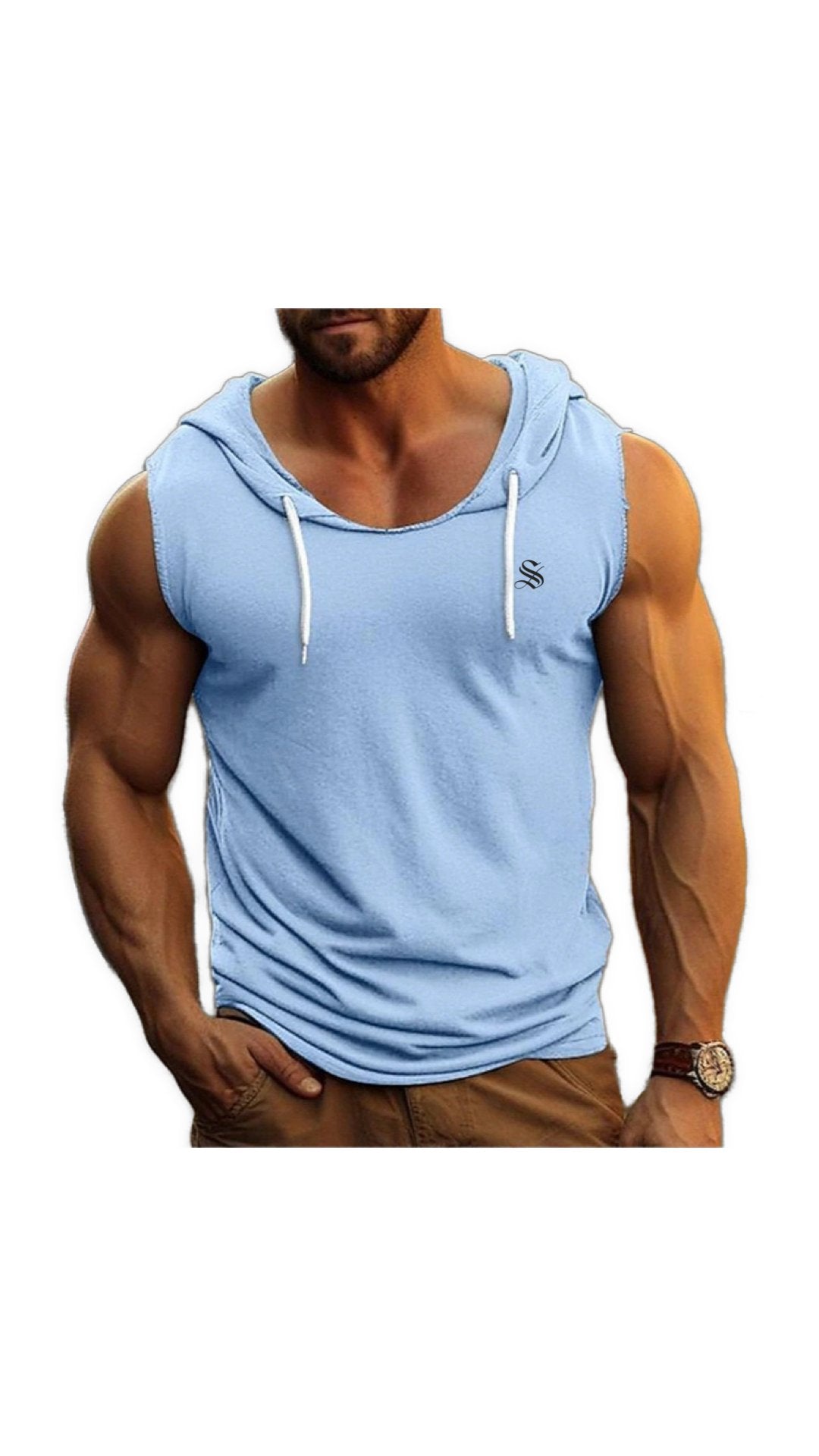 Mikanos 2 - Hood T-Shirt for Men - Sarman Fashion - Wholesale Clothing Fashion Brand for Men from Canada