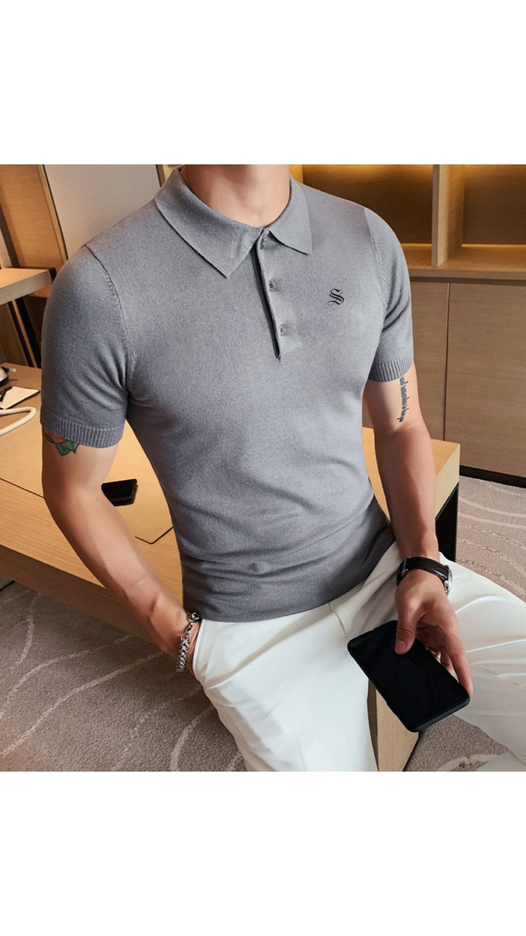 Misundo - Short Sleeves Shirt for Men - Sarman Fashion - Wholesale Clothing Fashion Brand for Men from Canada