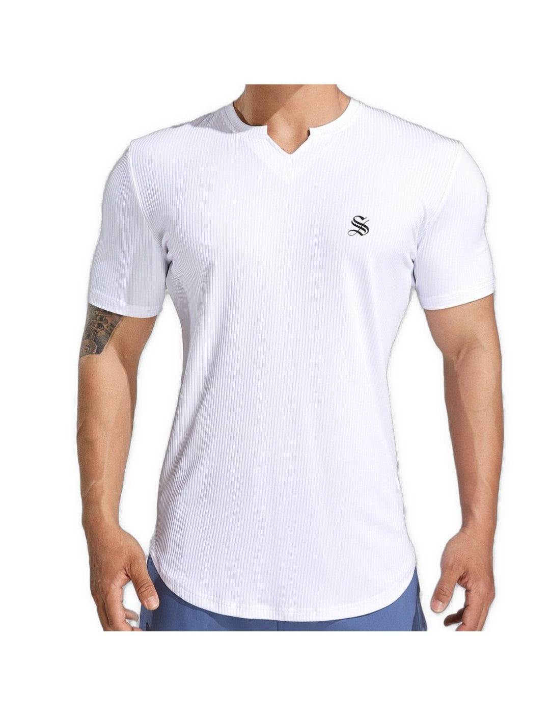 Nilki - V - Neck T-Shirt for Men - Sarman Fashion - Wholesale Clothing Fashion Brand for Men from Canada