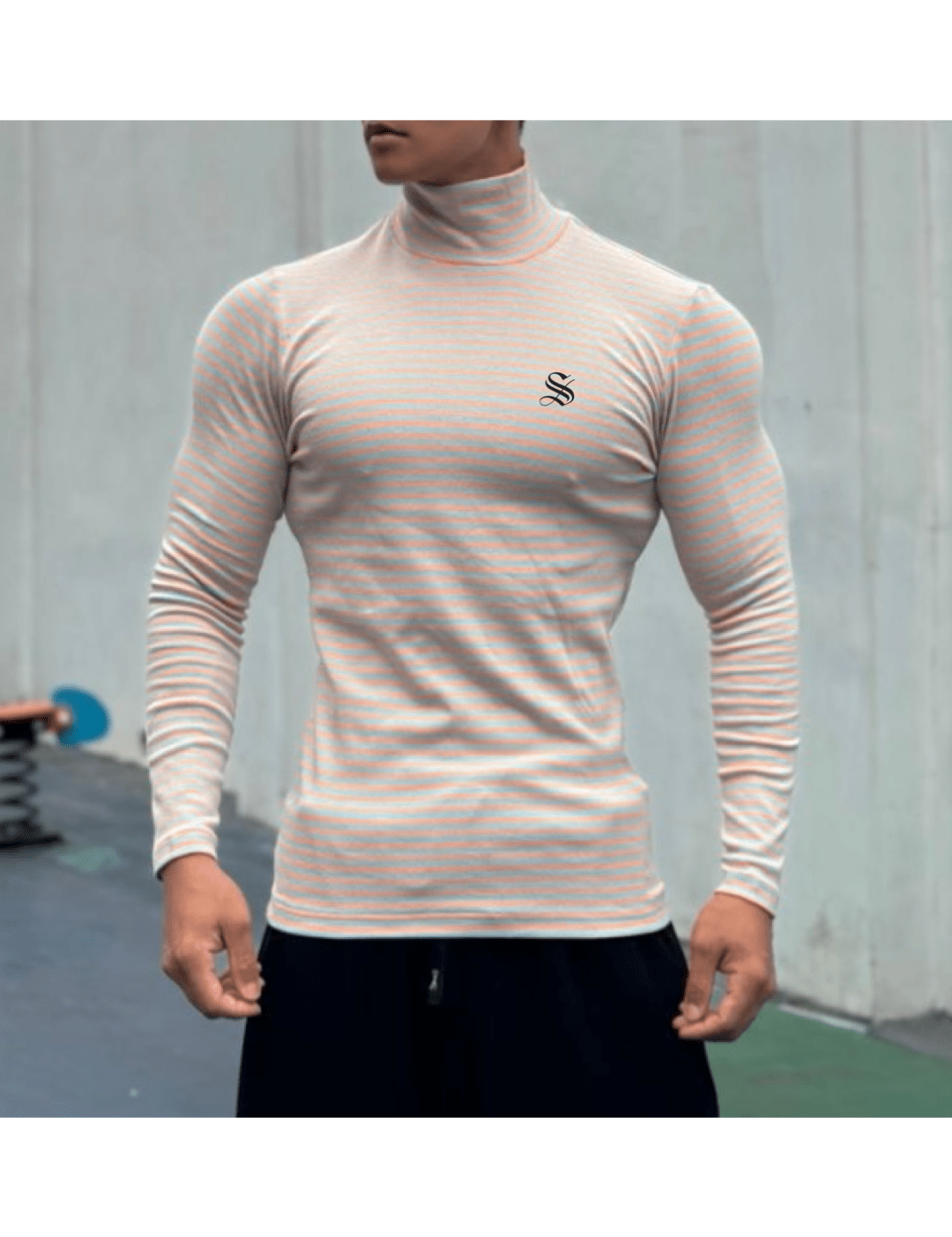 Nohar - High Neck Long Sleeve Shirt for Men - Sarman Fashion - Wholesale Clothing Fashion Brand for Men from Canada