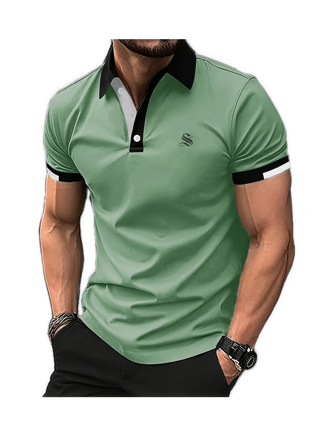 Nolna 4 - Polo Shirt for Men - Sarman Fashion - Wholesale Clothing Fashion Brand for Men from Canada