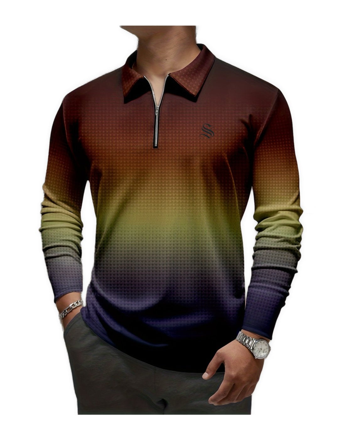 NPL - Long Sleeves Polo Shirt for Men - Sarman Fashion - Wholesale Clothing Fashion Brand for Men from Canada