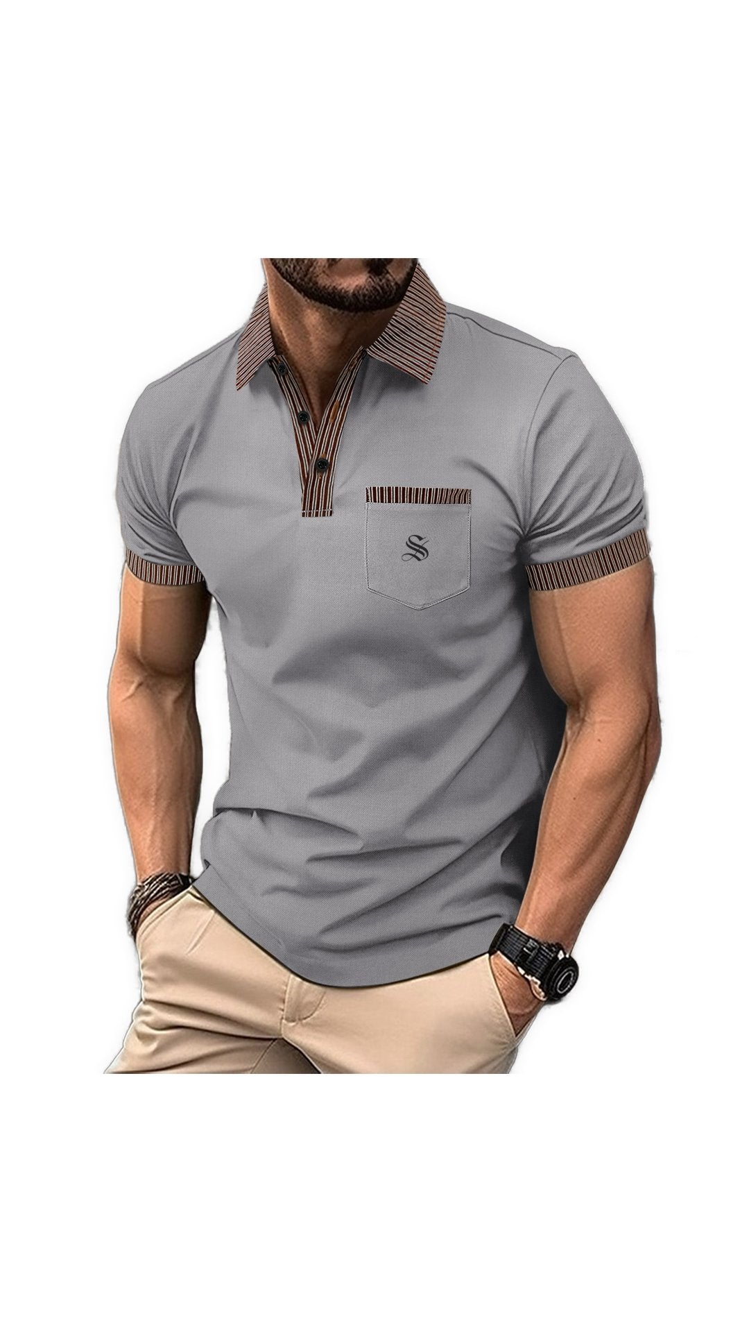 OLP - Polo Shirt for Men - Sarman Fashion - Wholesale Clothing Fashion Brand for Men from Canada