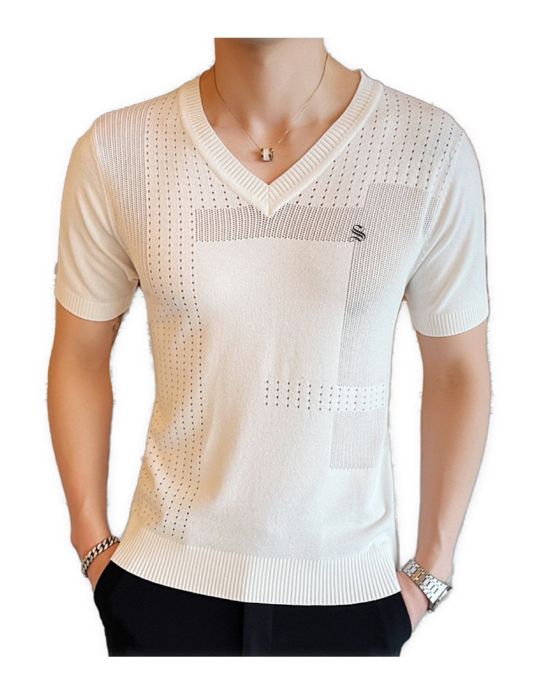 Pennsu - V-Neck T-Shirt for Men - Sarman Fashion - Wholesale Clothing Fashion Brand for Men from Canada