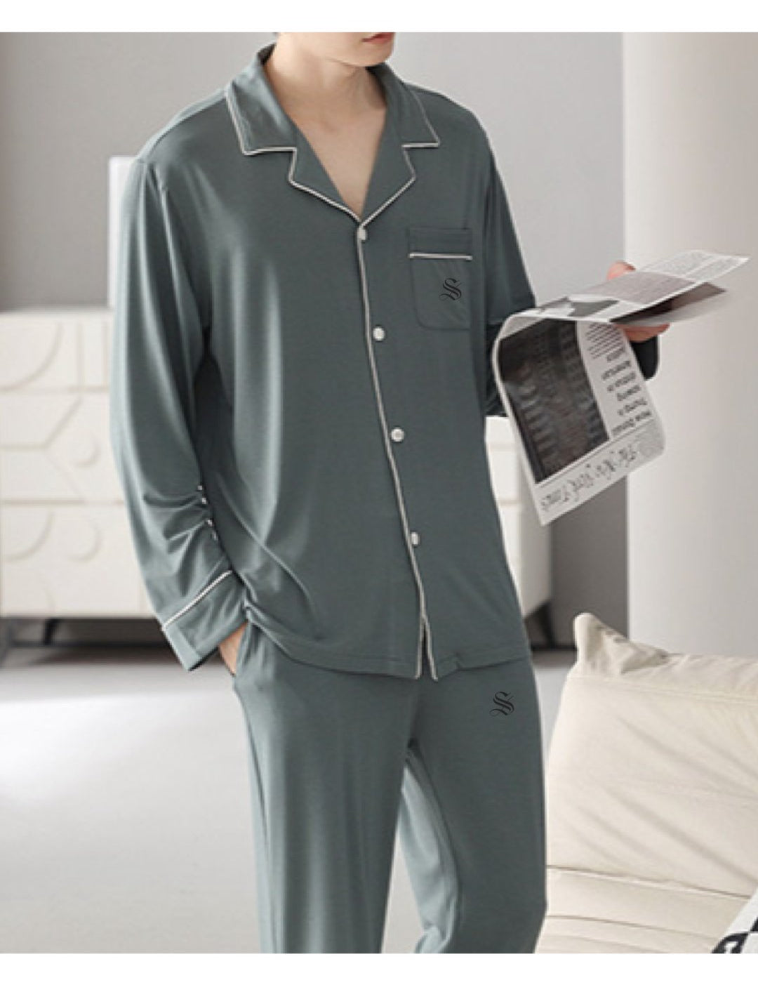 PJM 003 - Pajamas Complete set for Men - Sarman Fashion - Wholesale Clothing Fashion Brand for Men from Canada