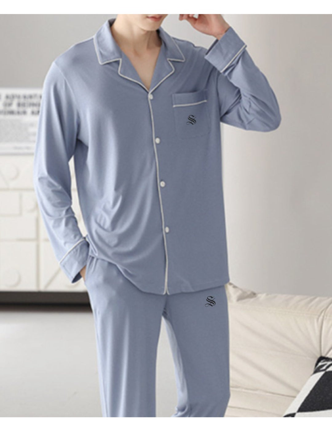 PJM 003 - Pajamas Complete set for Men - Sarman Fashion - Wholesale Clothing Fashion Brand for Men from Canada