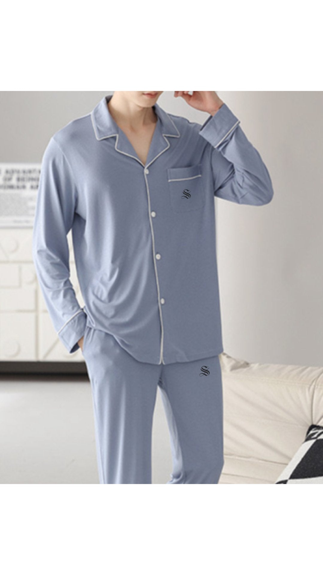 PJM 003 - Pajamas Complete set for Men - Sarman Fashion - Wholesale Clothing Fashion Brand for Men from Canada