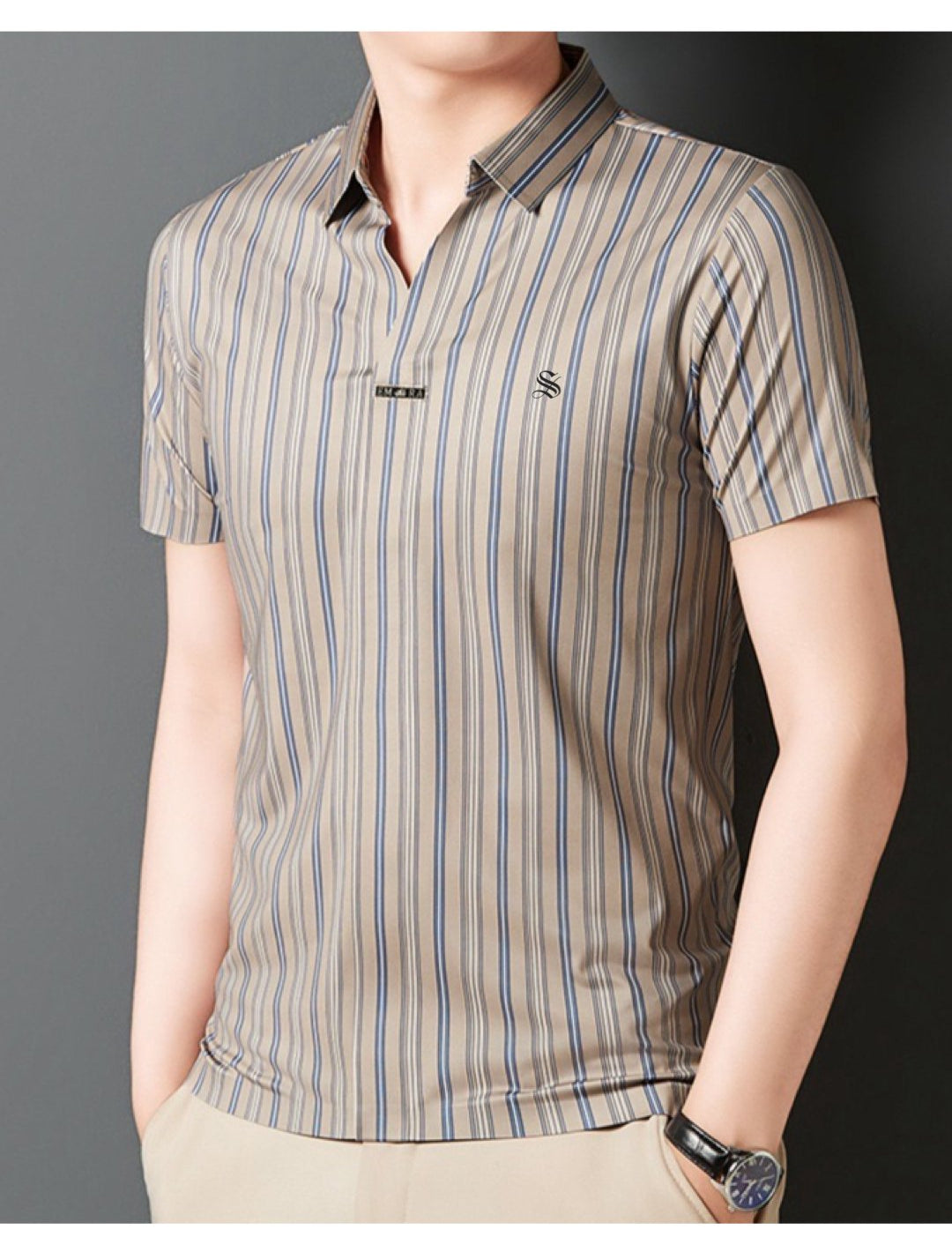 Plamando - Short Sleeves Shirt for Men - Sarman Fashion - Wholesale Clothing Fashion Brand for Men from Canada