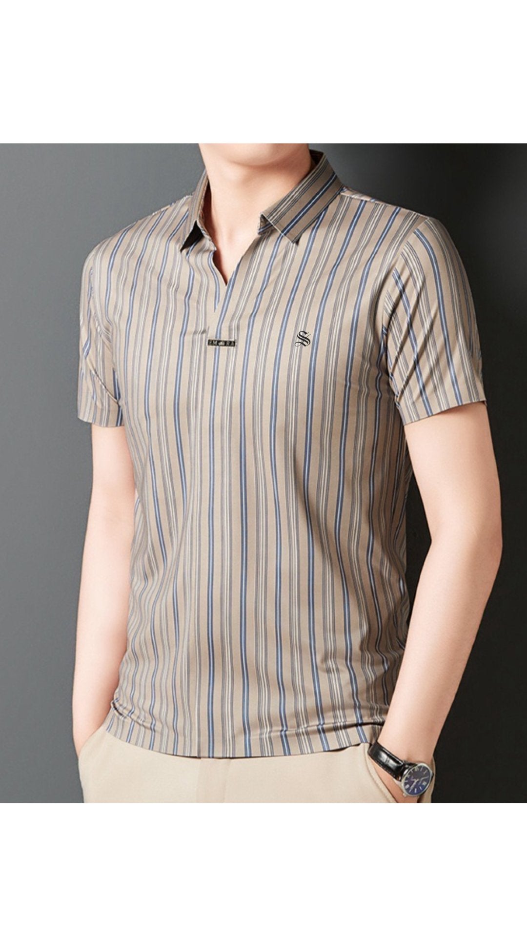 Plamando - Short Sleeves Shirt for Men - Sarman Fashion - Wholesale Clothing Fashion Brand for Men from Canada