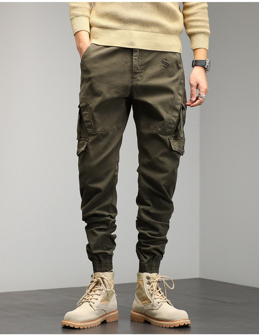 Qaban 10 - Cargo Pants for Men - Sarman Fashion - Wholesale Clothing Fashion Brand for Men from Canada