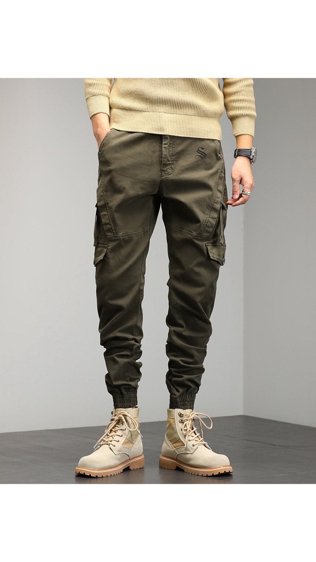 Qaban 10 - Cargo Pants for Men - Sarman Fashion - Wholesale Clothing Fashion Brand for Men from Canada