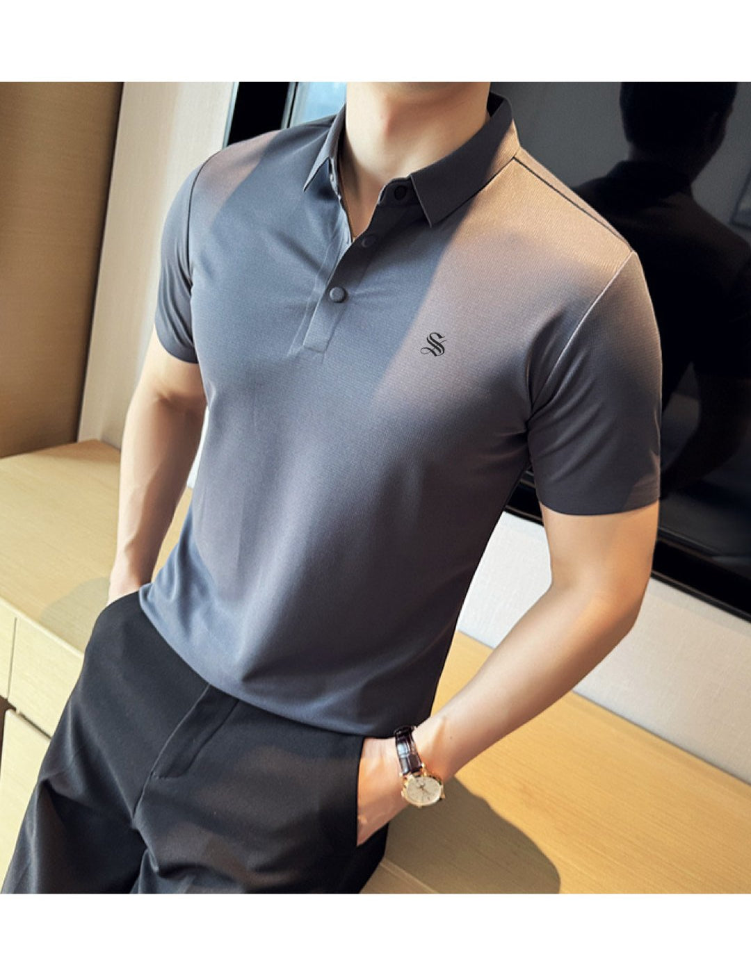 Quznitcha - Polo Shirt for Men - Sarman Fashion - Wholesale Clothing Fashion Brand for Men from Canada