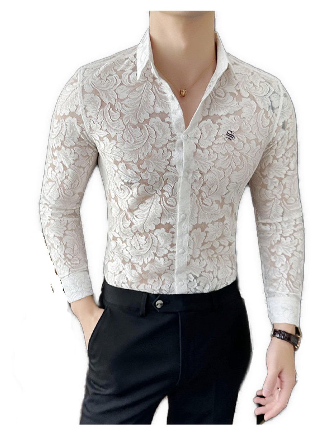 RTIUJ - Long Sleeves Shirt for Men - Sarman Fashion - Wholesale Clothing Fashion Brand for Men from Canada