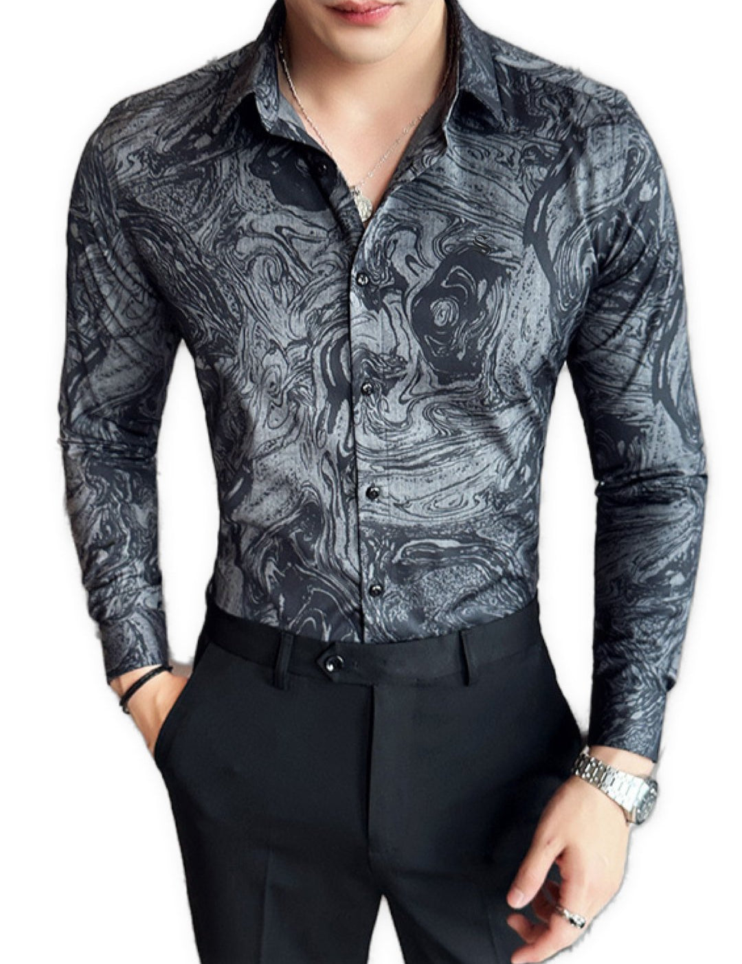 Skumhiv - Long Sleeves Shirt for Men - Sarman Fashion - Wholesale Clothing Fashion Brand for Men from Canada