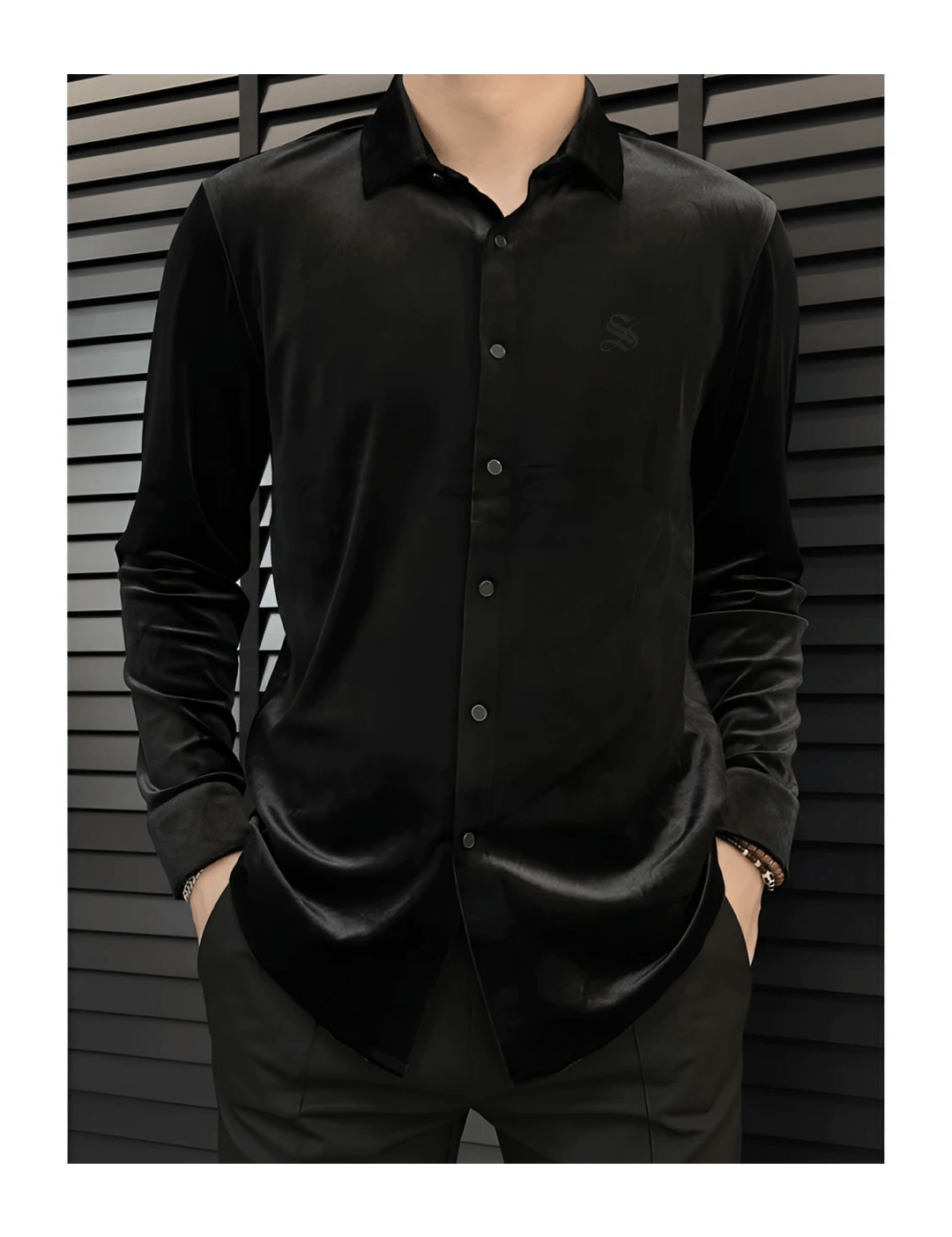 Smu - Velvet Shirt for Men - Sarman Fashion - Wholesale Clothing Fashion Brand for Men from Canada