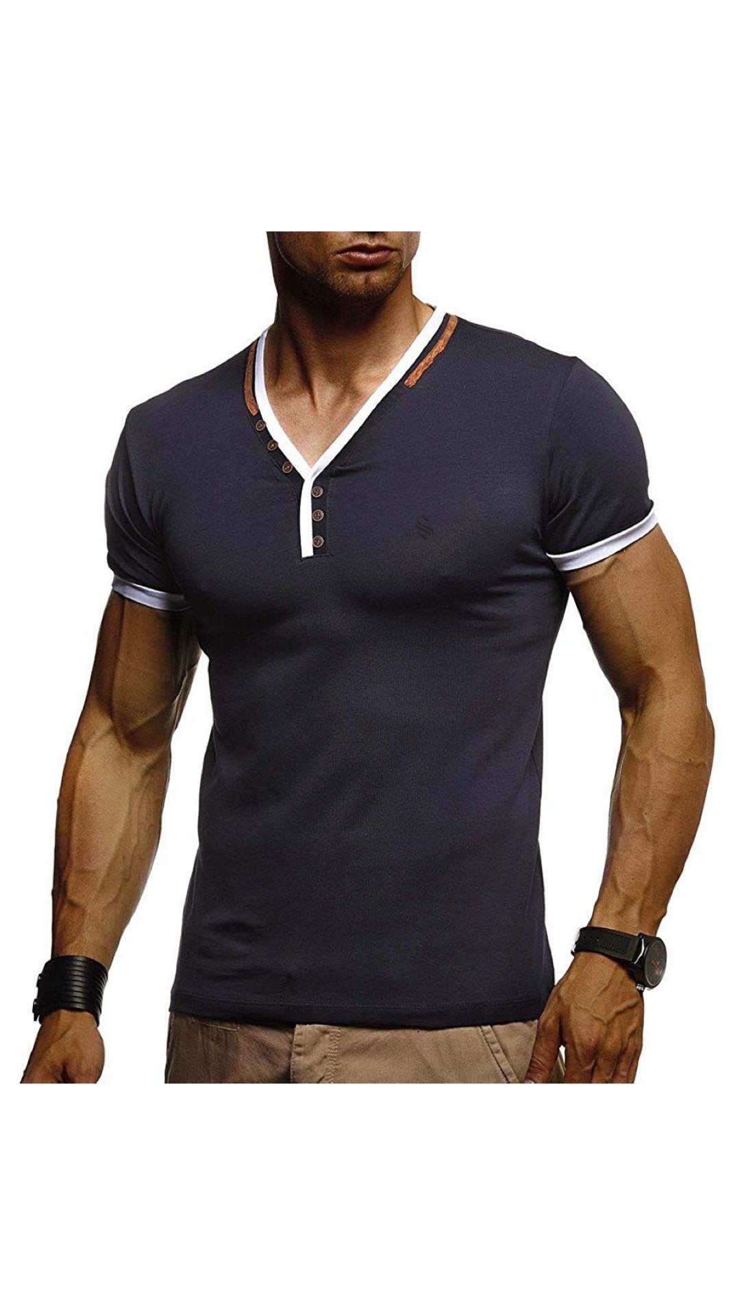 Suzuk - V-Neck T-Shirt for Men - Sarman Fashion - Wholesale Clothing Fashion Brand for Men from Canada