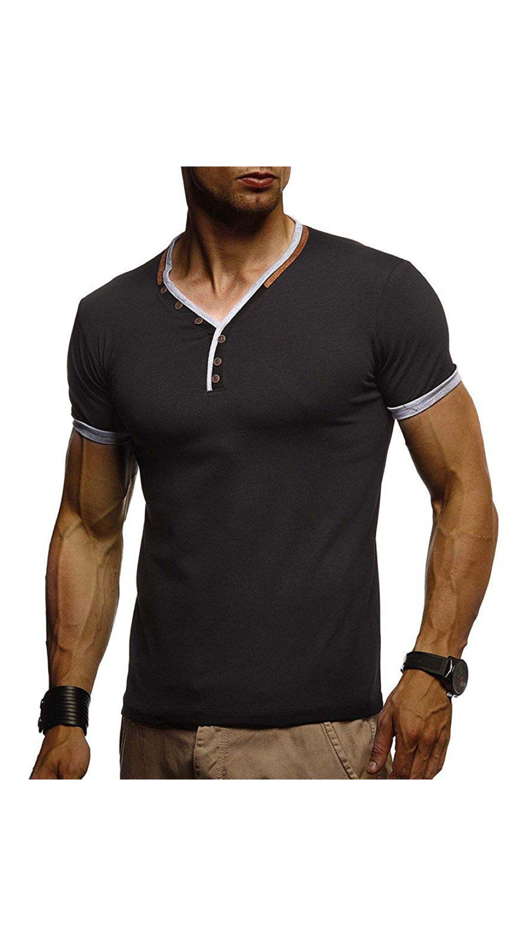 Suzuk - V-Neck T-Shirt for Men - Sarman Fashion - Wholesale Clothing Fashion Brand for Men from Canada