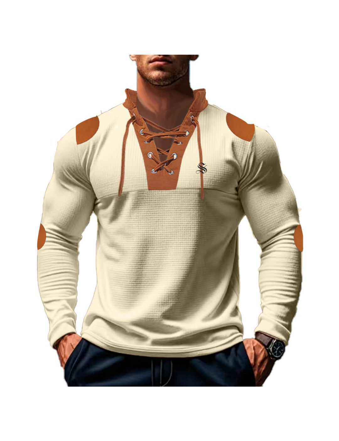 TangoMen 3 - Long Sleeves V - Neck Shirt for Men - Sarman Fashion - Wholesale Clothing Fashion Brand for Men from Canada