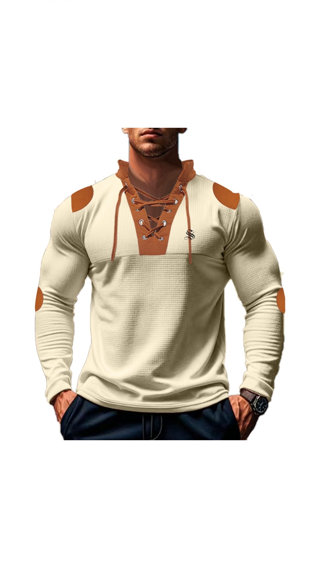 TangoMen 3 - Long Sleeves V - Neck Shirt for Men - Sarman Fashion - Wholesale Clothing Fashion Brand for Men from Canada